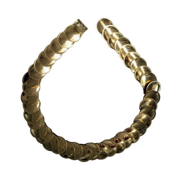 Vintage Stretchy Gold Tone Belt - Picture 2 of 6